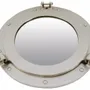 Mirrors - Porthole mirror, pewter finish diam. 12'' - TRADE WINDS