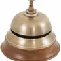 Decorative objects - Desk bell, antique brass finish, diam. 4''1/3 - TRADE WINDS