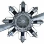 Other wall decoration - Wall propeller, two-bladed, antic silver and black, 60" x 5" x 22" - TRADE WINDS