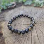 Bracelets - BRACELET EN PIERRE RONDE ŒIL DE FAUÇON - JOLIE JULIE