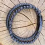 Bracelets - BRACELET CUIR NOIR AVEC PIERRE DE LAVE ET SHUNGITE - JOLIE JULIE