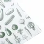 Tea towel - Torchon de cuisine recyclé LINNEA, 4 MOTIFS , Blanc/Vert 50x70cm - BY WILLE