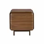 Night tables - Bedside table in walnut, wenge and brown metal steel - ANGEL CERDÁ