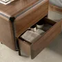 Night tables - Bedside table in walnut, wenge and brown metal steel - ANGEL CERDÁ