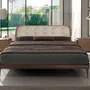 Night tables - Bedside table in walnut, wenge and brown metal steel - ANGEL CERDÁ