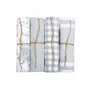 Torchons textile - Torchon de cuisine recyclé LINNEA, 4 motifs , Blanc/Gris clair 50x70cm - BY WILLE