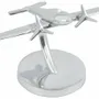 Objets de décoration - Avion en aluminium a poser - dim. 16.5x24.5xh.16 cm - TRADE WINDS
