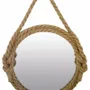 Miroirs - Miroir avec cordage, noeud en huit, coul. chanvre, diam. 32 cm UV2 - TRADE WINDS
