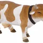 Sculptures, statuettes et miniatures - Vache peinte en bois, H.15 x L.22 cm (UVX2) - TRADE WINDS