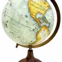 Objets de décoration - Globe terrestre diam 20 cm, pied bois et laiton vieilli H : 30 cm - TRADE WINDS