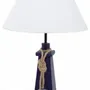 Lampes à poser - Lampe Club Nautique de coul. bleue, en bois avec cordage - H : 50 cm - Ampoule E27 - TRADE WINDS