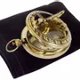 Objets de décoration - Cadran solaire sur boussole laiton brillant, D. 4.5 cm ds pochette velours - TRADE WINDS