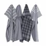Torchons textile - Torchon de cuisine recyclé Recycling , 4 motifs , Gris/Blanc 50x70cm - BY WILLE