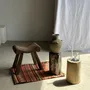 Autres tables  - Table d'appoint en bois pétrifié cœur noir écorce blanche H39 D23 - OFFICE OBJETS