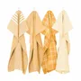 Tea towel - Torchon de cuisine recyclé Recycling , 4 motifs , Jaune/Blanc 50x70cm - BY WILLE