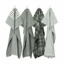Tea towel - Torchon de cuisine recyclé Recycling , 4 motifs , Olive/Blanc 50x70cm - BY WILLE