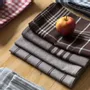 Torchons textile - Torchon de cuisine recyclé Recycling , 4 motifs ,Marron/Beige 50x70cm - BY WILLE