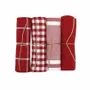 Tea towel - Torchon de cuisine recyclé Recycling , 4 motifs , Rouge/Beige 50x70cm - BY WILLE