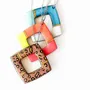 Bijoux - Collier à pendentif carré géométrique en bois - PINTONIK