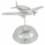 Objets de décoration - Avion sur demi globe en aluminium - dim. 35x25xh.28 cm - TRADE WINDS