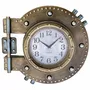 Horloges - Horloge hublot, finition laiton vieilli, 3 aiguilles, 43,5x8x41,5cm - TRADE WINDS