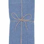 Linge de table textile - SERVIETTE RECYCLÉE 2-PACK ELIN, BLEU/BLANC 45x45cm - BY WILLE