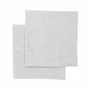 Linge de table textile - SERVIETTE RECYCLÉE 2-PACK ELIN, GRIS CLAIR/BLANC 45x45cm - BY WILLE