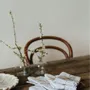 Linge de table textile - SERVIETTE RECYCLÉE 2-PACK ELIN, GRIS CLAIR/BLANC 45x45cm - BY WILLE