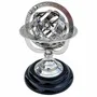 Objets de décoration - Sphere armillaire nikelee, base bois, H.12 cm - TRADE WINDS