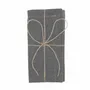 Table linen - SERVIETTE RECYCLÉE 2-PACK ELIN, GRIS FONCÉ/GRIS 45x45cm - BY WILLE