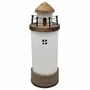 Objets de décoration - Phare en bois blanc et cordage, H. 20 cm - TRADE WINDS