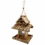 Ornements - Mangeoire pr oiseaux GM, bois exotiques, H.24.5x17.5x16.5 cm - TRADE WINDS