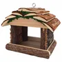 Ornaments - Bird feeder in fir wood, tall model, H : 8" x 6"1/3 x 7" - TRADE WINDS