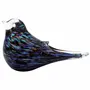 Objets de décoration - Oiseau bleu strié en verre pailleté vert, L : 15 cm - TRADE WINDS