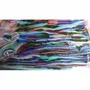 Objets de décoration - Oiseau bleu strié en verre pailleté vert, L : 15 cm - TRADE WINDS