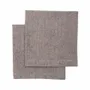 Linge de table textile - SERVIETTE RECYCLÉE 2-PACK ELIN, MARRON CLAIR/BEIGE 45x45cm - BY WILLE