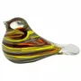 Objets de décoration - Oiseau jaune ambre et bleu en verre, L : 15 cm - TRADE WINDS
