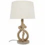 Table lamps - Rope lamp with wooden base, H : 20" E27-60W - TRADE WINDS