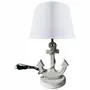 Table lamps - Beige anchor lamp in wood, with rope, natural coloured lampshade, H : 19''1/3 - TRADE WINDS