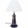 Lampes à poser - Lampe Club Nautique de coul. bleue, en bois avec cordage - H : 50 cm - Ampoule E27 - TRADE WINDS
