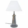 Lampes à poser - Lampe Club Nautique de coul. grise, en bois avec cordage - H : 50 cm - Ampoule E27 - TRADE WINDS