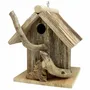 Ornaments - Secret wood trunk nest house in chestnut wood, diam. 10"1/2 mm, H : 7"9/10 x l. 7" x depth 6"1/10 - TRADE WINDS