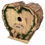 Ornaments - Heart nest house in fir wood, diam.1", H : 8" x l. 8"1/2 x depth 4"3/4 - TRADE WINDS