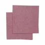 Linge de table textile - SERVIETTE RECYCLÉE 2-PACK ELIN, ROUGE FONCÉ/BEIGE 45x45cm - BY WILLE