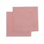 Linge de table textile - SERVIETTE RECYCLÉE 2-PACK ELIN, ROSE/BLANC 45x45cm - BY WILLE