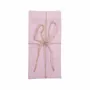 Table linen - SERVIETTE RECYCLÉE 2-PACK ELIN, ROSE CLAIR/BLANC - BY WILLE