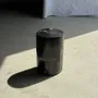 Coffee tables - Small side table in black petrified wood with streaks and beige low si - OFFICE OBJETS