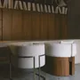 Chaises pour collectivités - Chaise salle à manger Julius 10Y en bois Mutenye satiné & Bouclé blanc - DUISTT