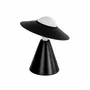 Lampes à poser - Lampe de table en verre blanc et acier noir - ANGEL CERDÁ