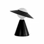 Lampes à poser - Lampe de table en verre blanc et acier noir - ANGEL CERDÁ